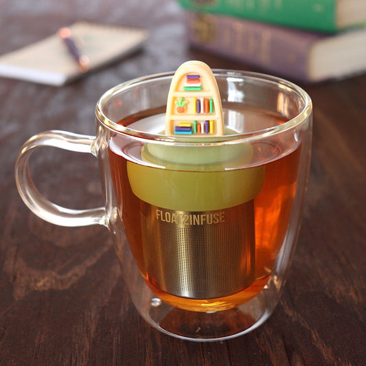 Floating Blonde Plant Bookshelf Tea Infuser