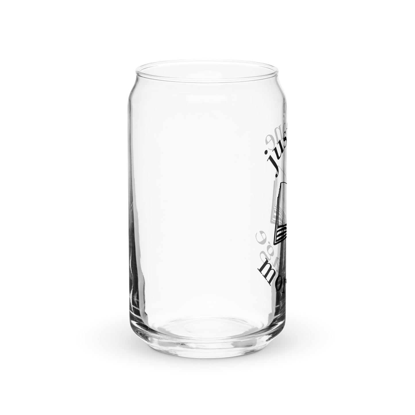 "Just One More Page" Can-Shaped Glass