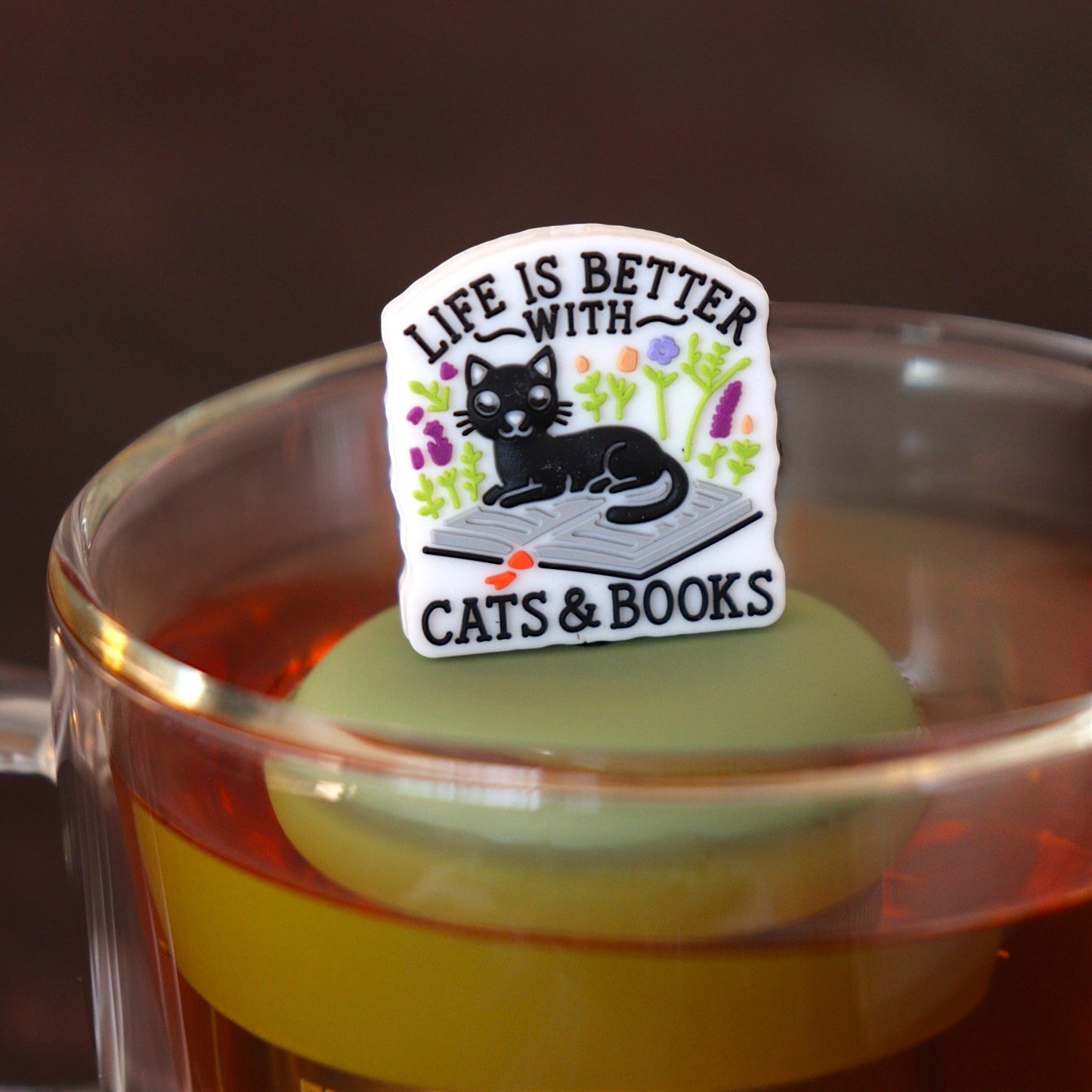 Floating Cats & Books Tea Infuser