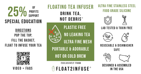Floating Blonde Plant Bookshelf Tea Infuser