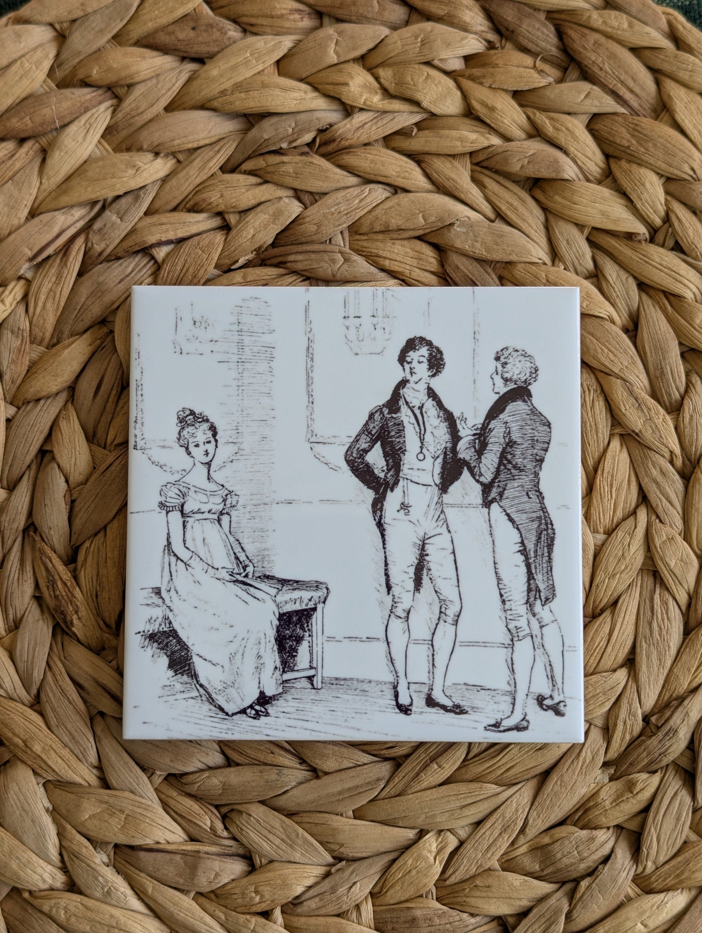 "Pride and Prejudice" Ceramic Coasters, Set of 4