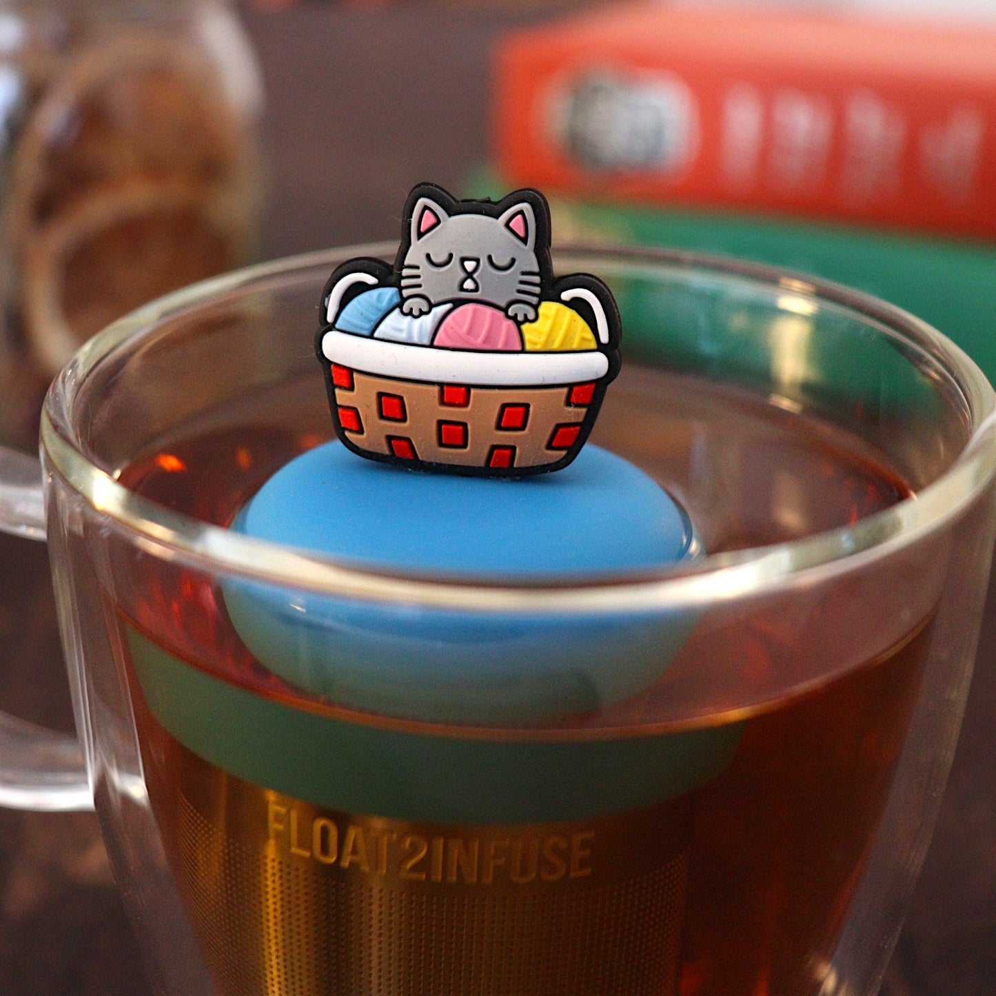 Floating Cat Knitting Tea Infuser