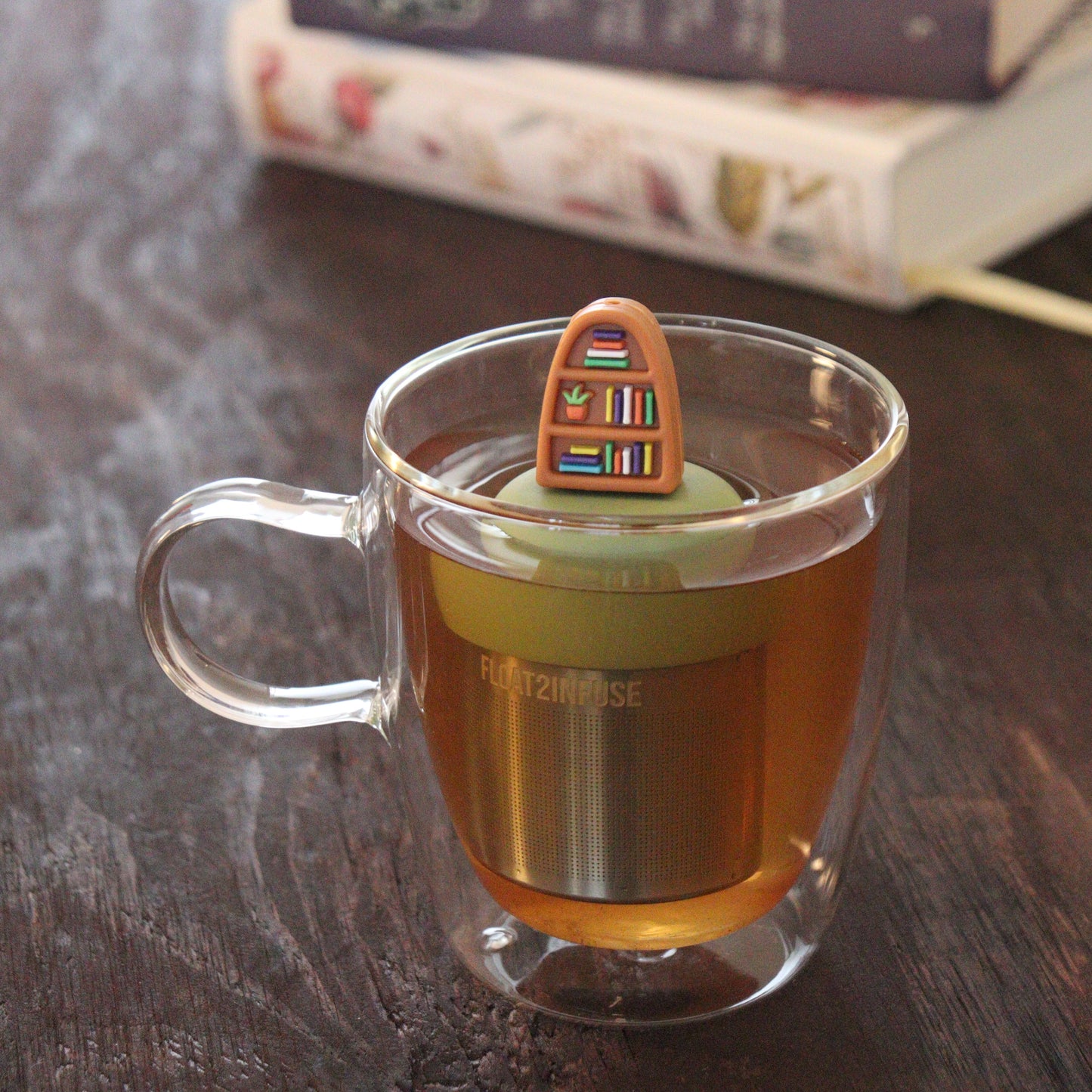 Floating Plant Bookshelf Tea Infuser